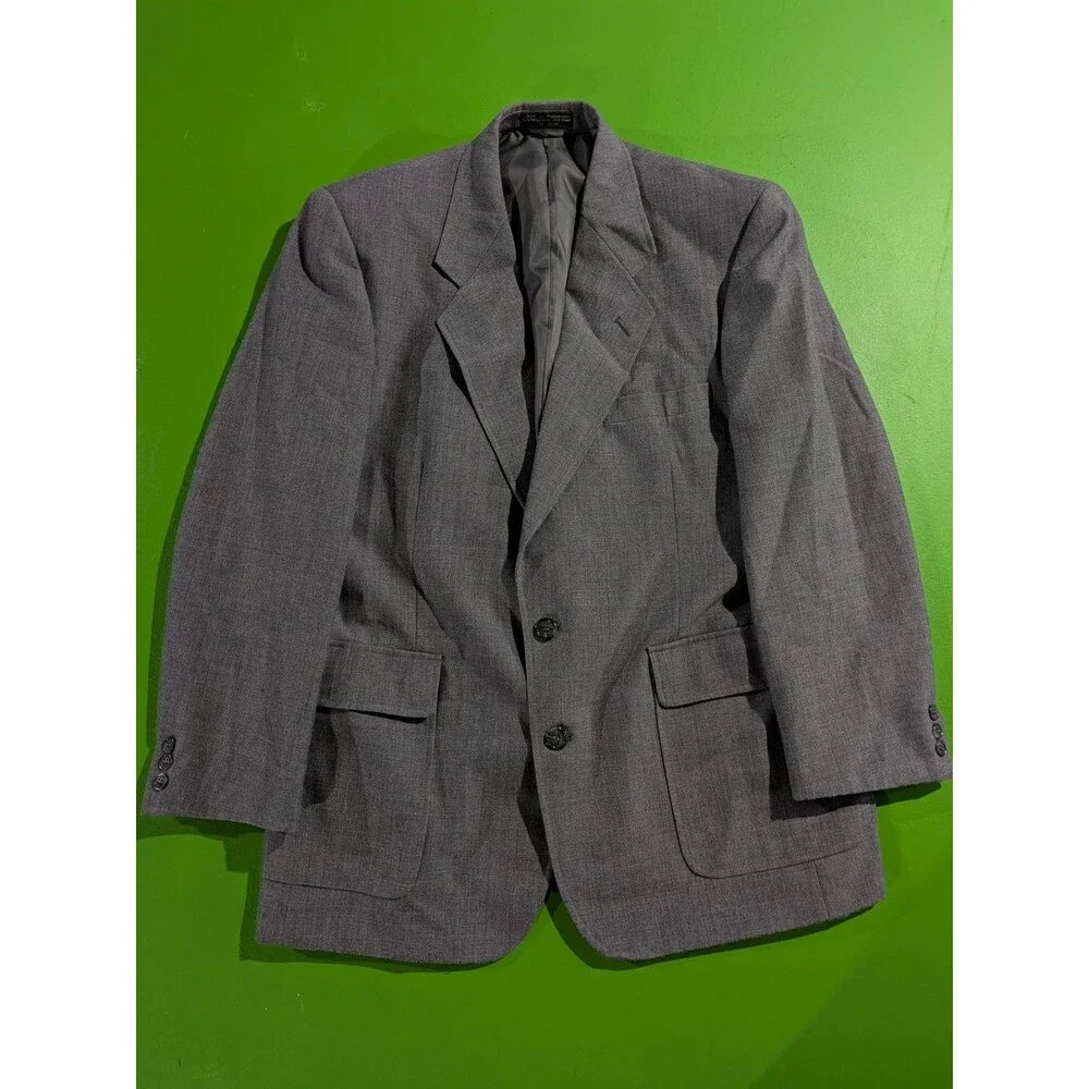 Foreman & Clark Suit, 2pc, Gray, Sz 42R (36 Pant) Wool Blend Men's Corpcore Prof